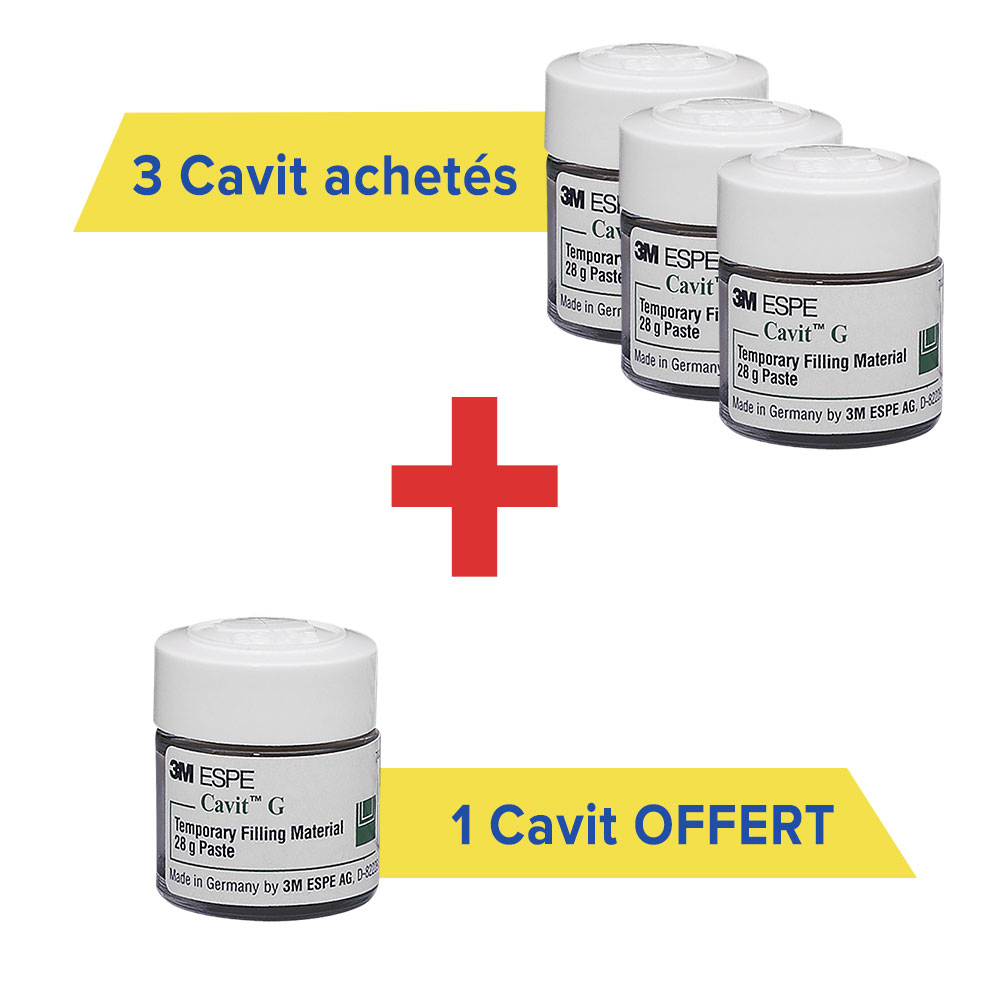 3 pots de 28g 3M Cavit G + 1 offert