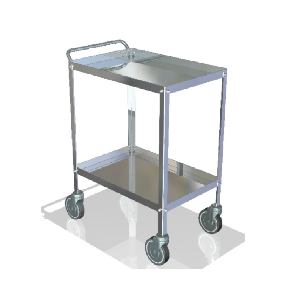 Chariot acier 2 plateaux 700*500 + poignée