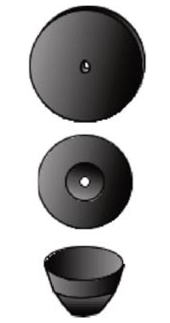 Cupules Aaba noires 321/T12 (boite de 12)