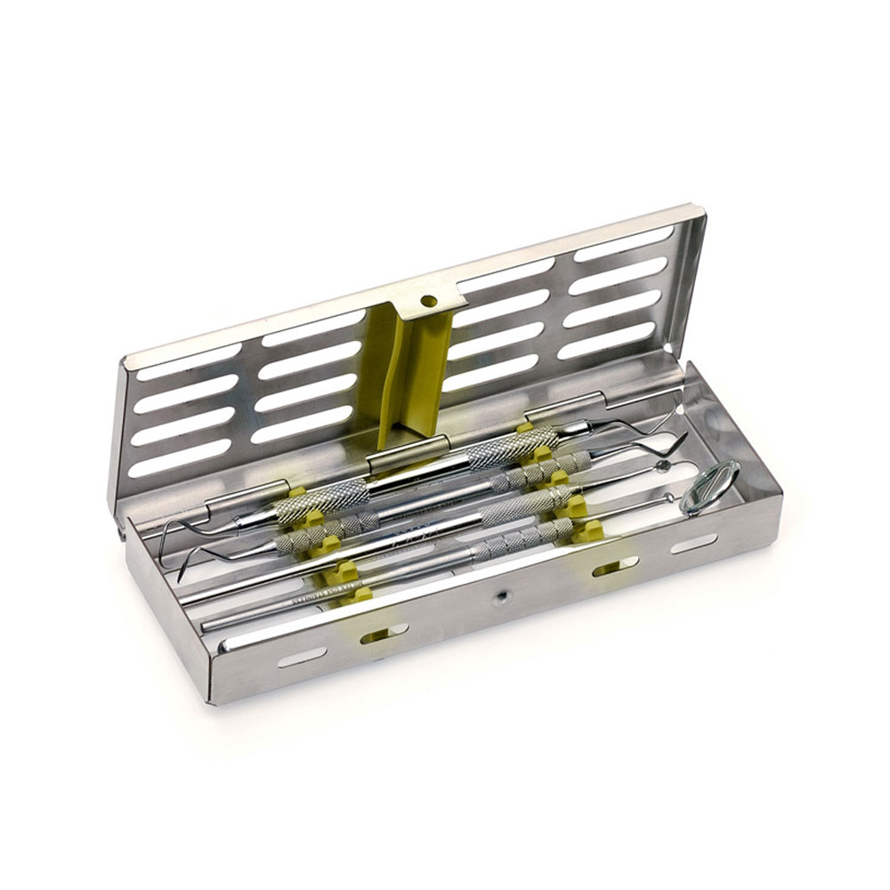 Cassette inox 18 x 6 - jaune