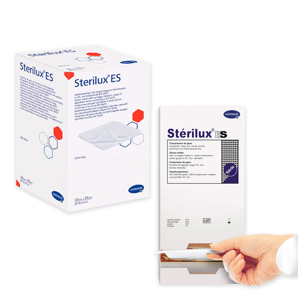 COMPRESSES STÉRILES TISSEES STERILUX