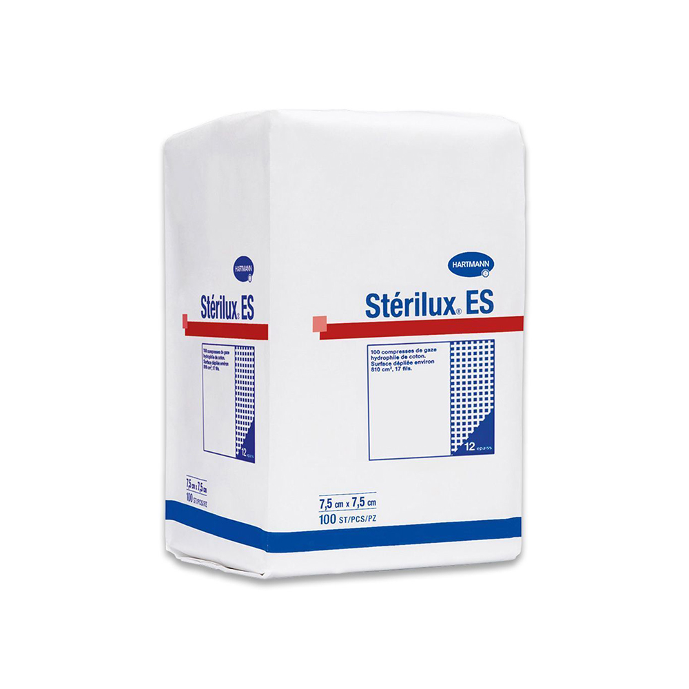 Compresses non stériles 7.5 x 7.5 cm Stérilux (10 x 100)