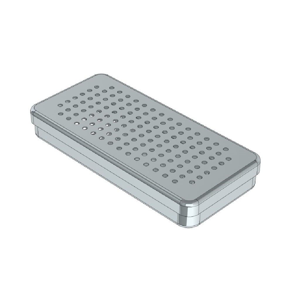 Boite Inox 21 X 10 X 3 Perforée