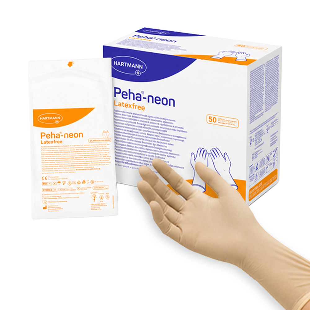 Gants de chirurgie sans latex stériles Peha Neon Plus (50 paires)