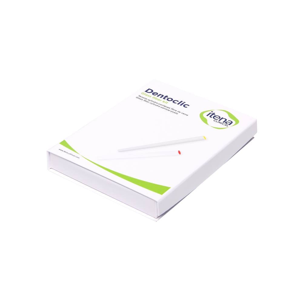 Dentoclic - coffret de 20 tenons en fibre de verre - translucides 