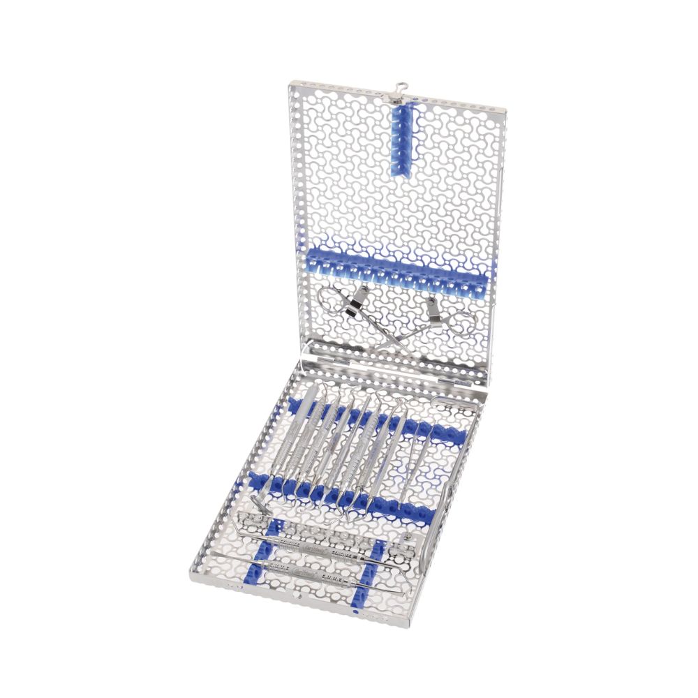 Cassette IMS chirurgie - 18 instruments - bleu océan