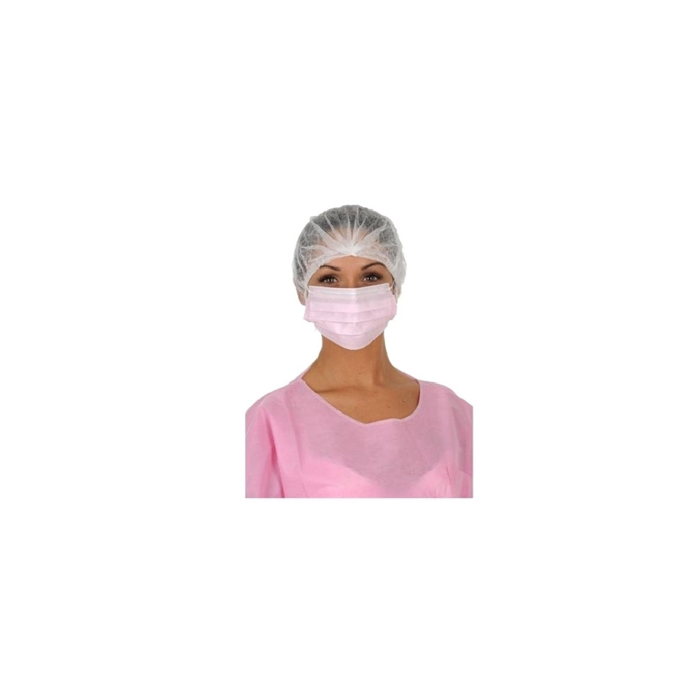 Masques plats élastiques - rose (50)