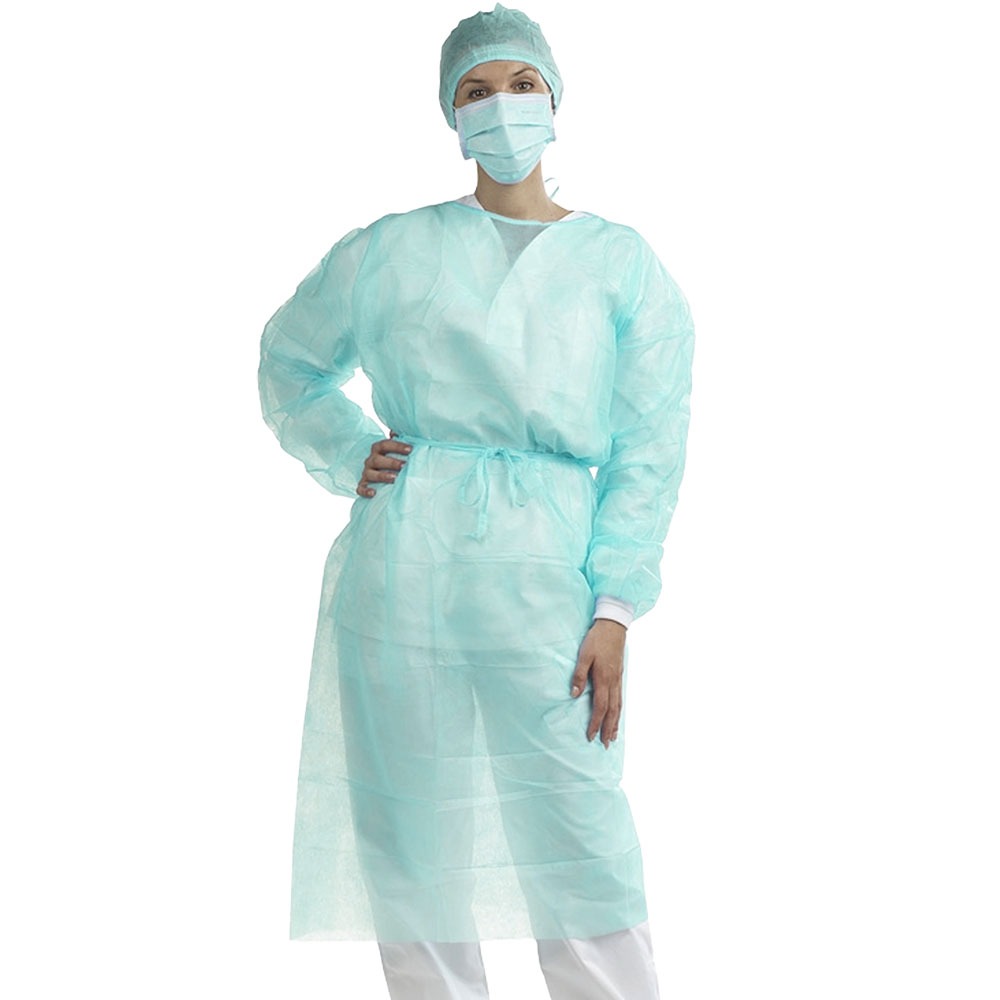 Blouses stériles Standard vertes avec poignets (50)