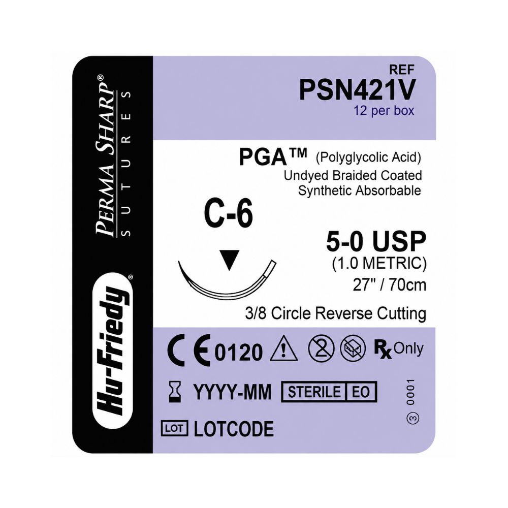 Perma Sharp incolore résorbable 5-0 /70 cm - 18,7 mm (bte de 36)