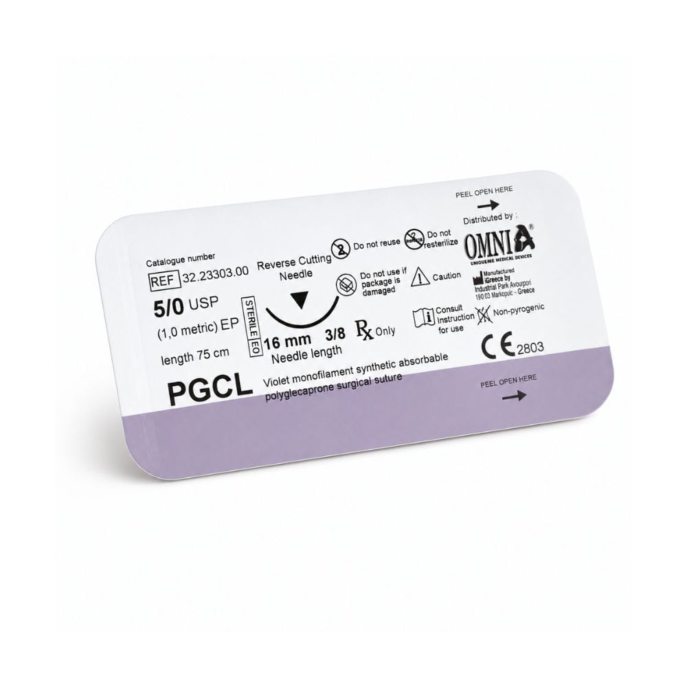 Suture PGCL 5/0 75cm 16mm