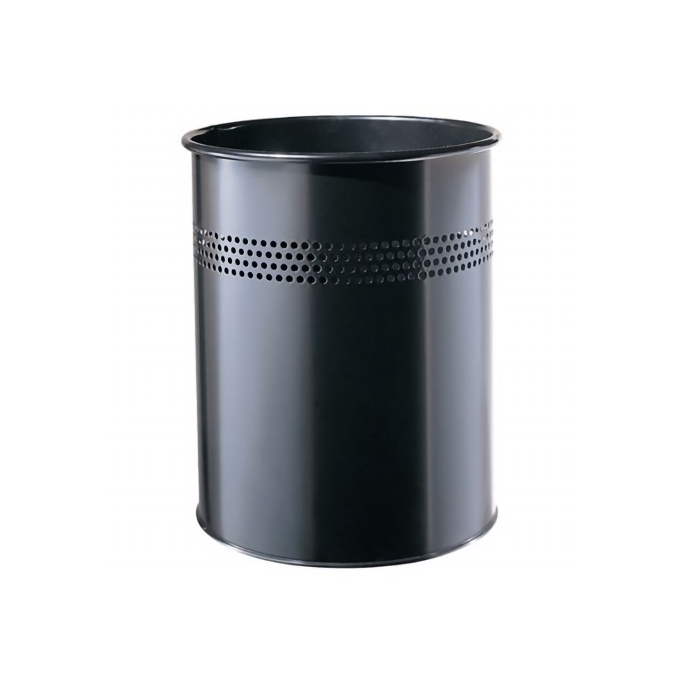 Corbeille A Papier Noire Metal Ajouré 15L