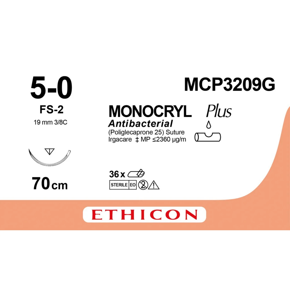Fil Monocryl 5/0 3/8 vectral - 70 cm - FS-2 (12)