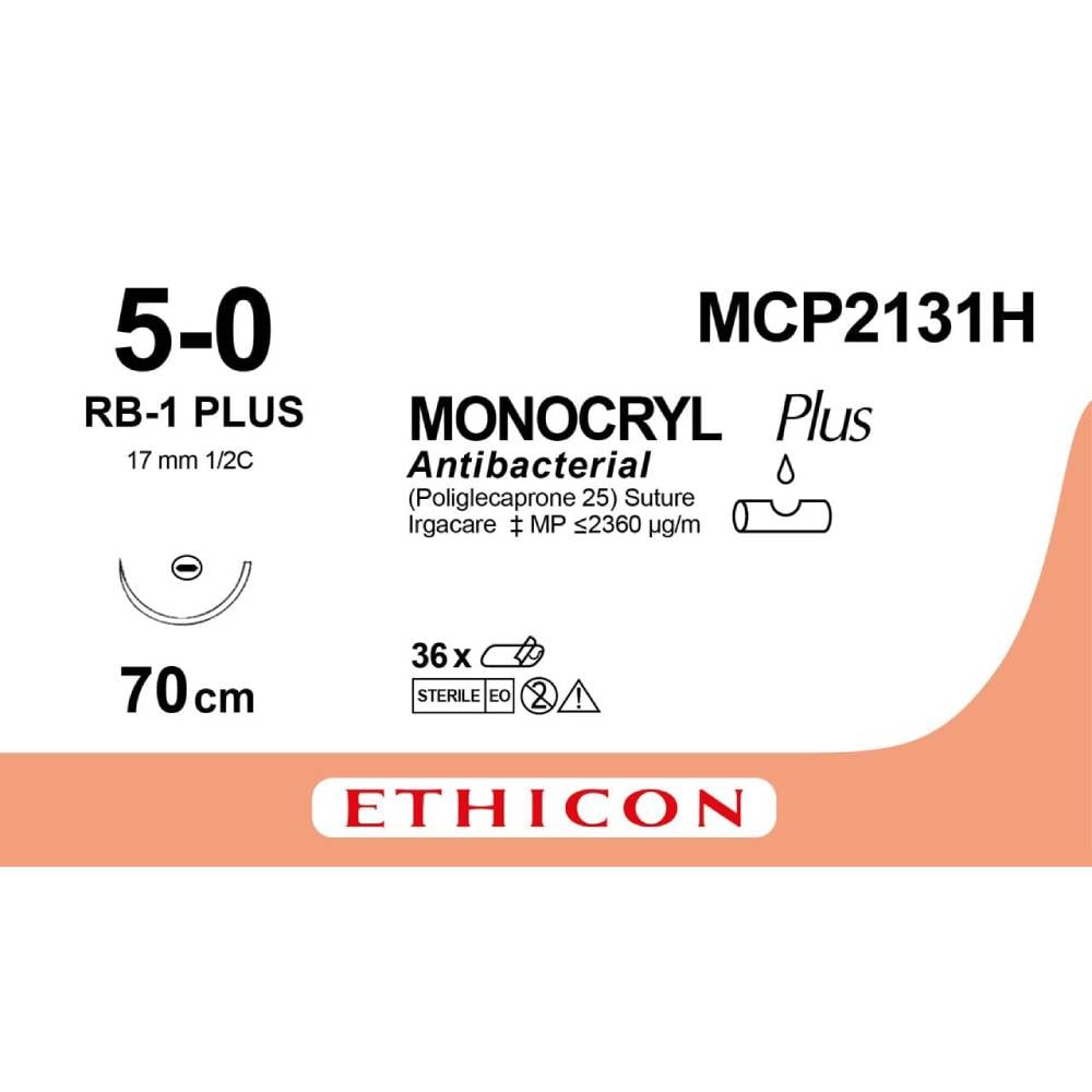 Monocryl Plus violet résorbable 5-0 /70 cm (bte de 36)