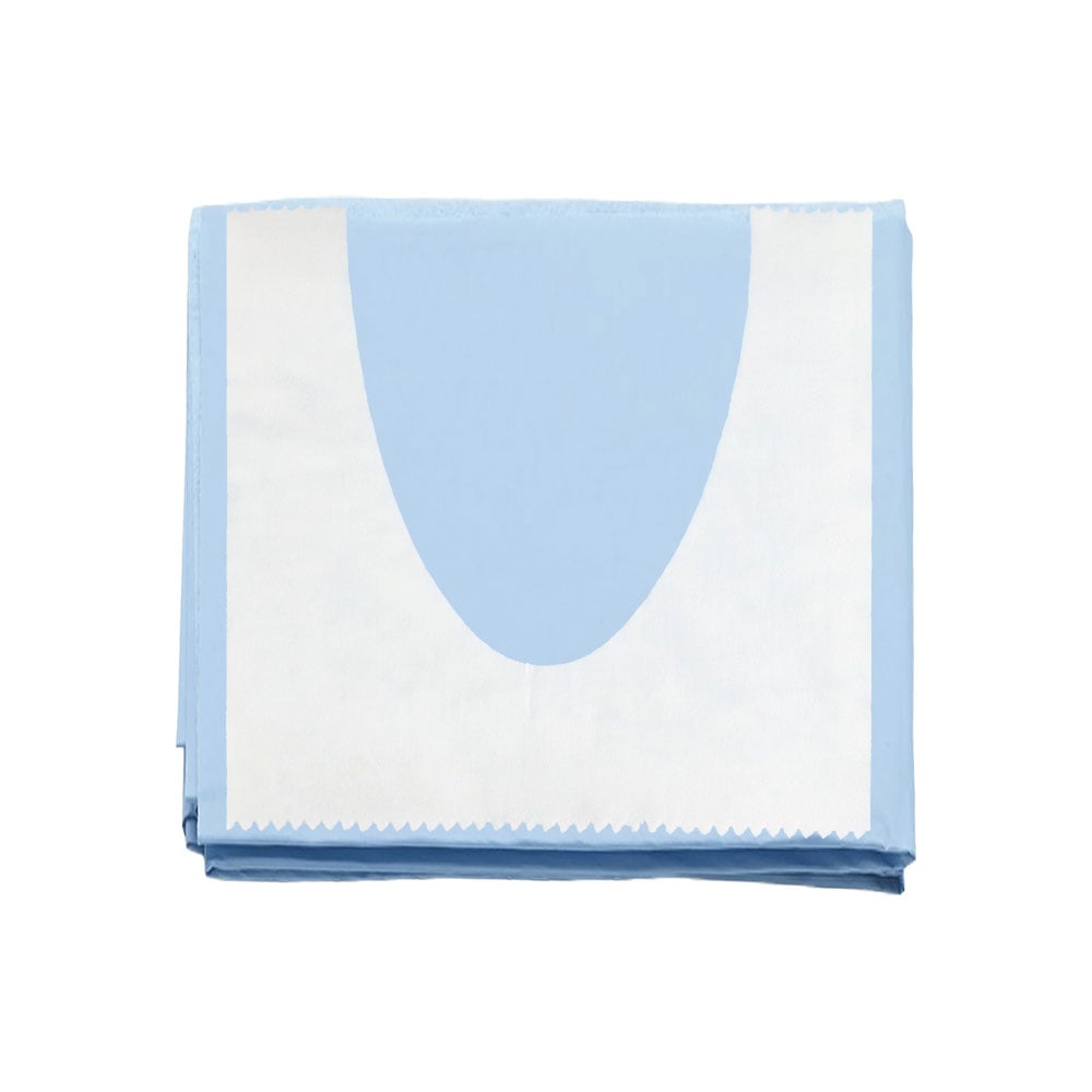 Champs stériles de Chirurgie  50 x 75 cm avec découpe en U adhésive 11 x 9 cm (50)