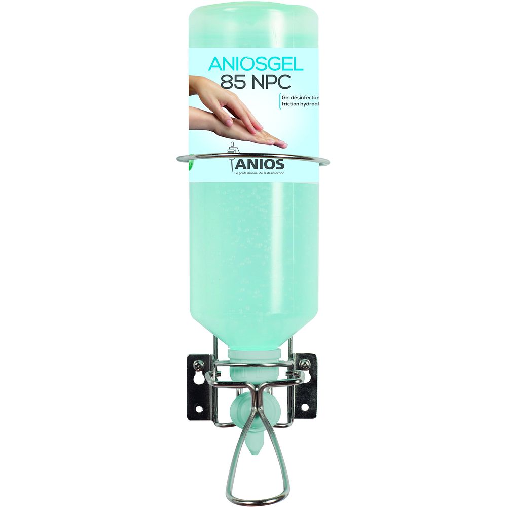 Distributeur mural inox pour flacon Airless 1 L