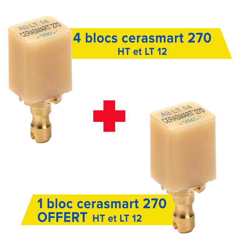 4 boîtes de taille 12 Cerasmart 270 pour Cerec + 1 offerte