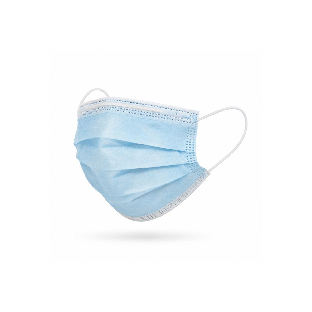 Masque chirurgical bleu à élastiques type IIR - boîte de 50