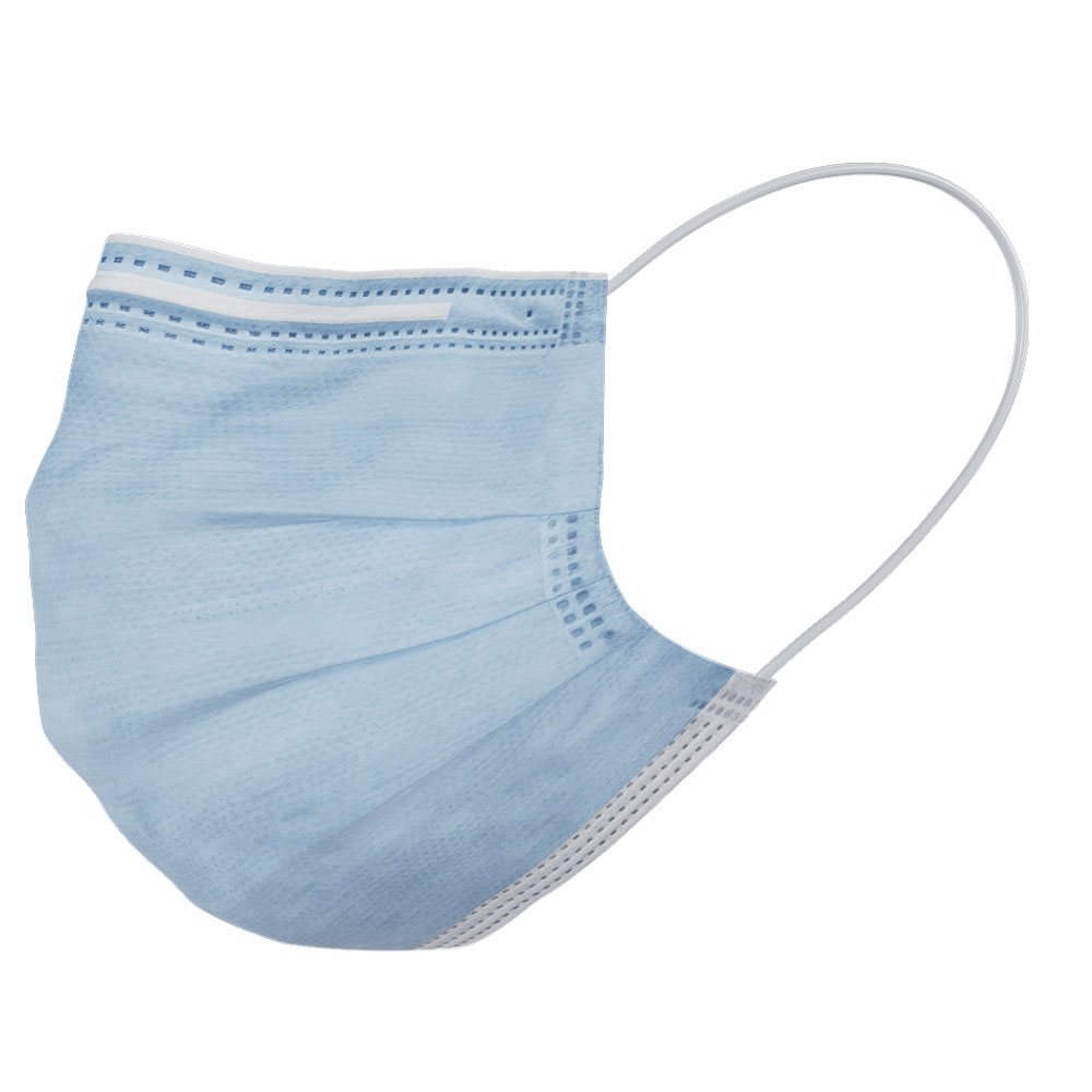 Masques chirurgicaux bleus à élastiques type IIR (50)