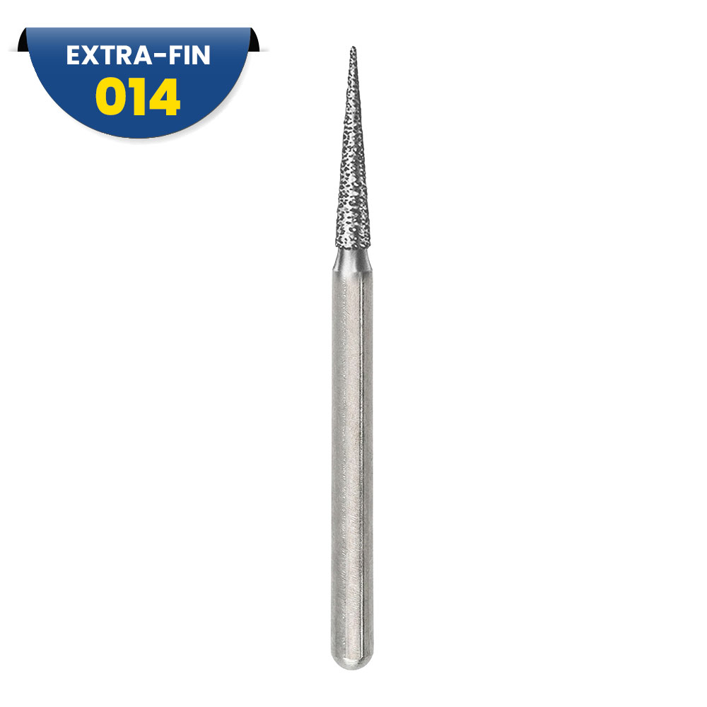 858EF - Fraise diamantée FG conique pointue - 314 014 Grain EF (bte de 5)
