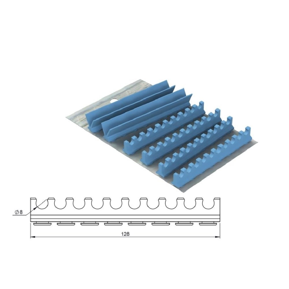 Jeu de silicones bleus pour cassettes 28x18 de 20 instruments