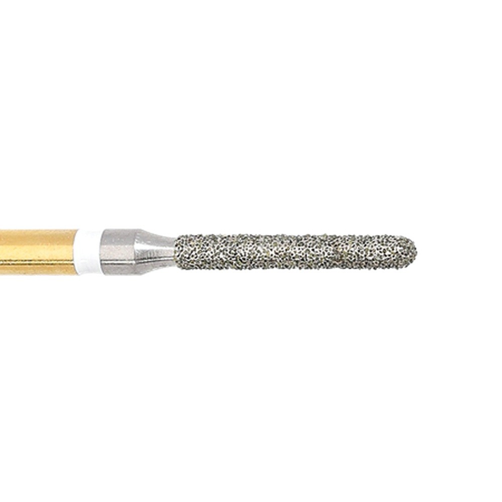 4ZR- Fraise diamantée FG cylindrique à bout rond - 314 014 Grain M - blister de 5
