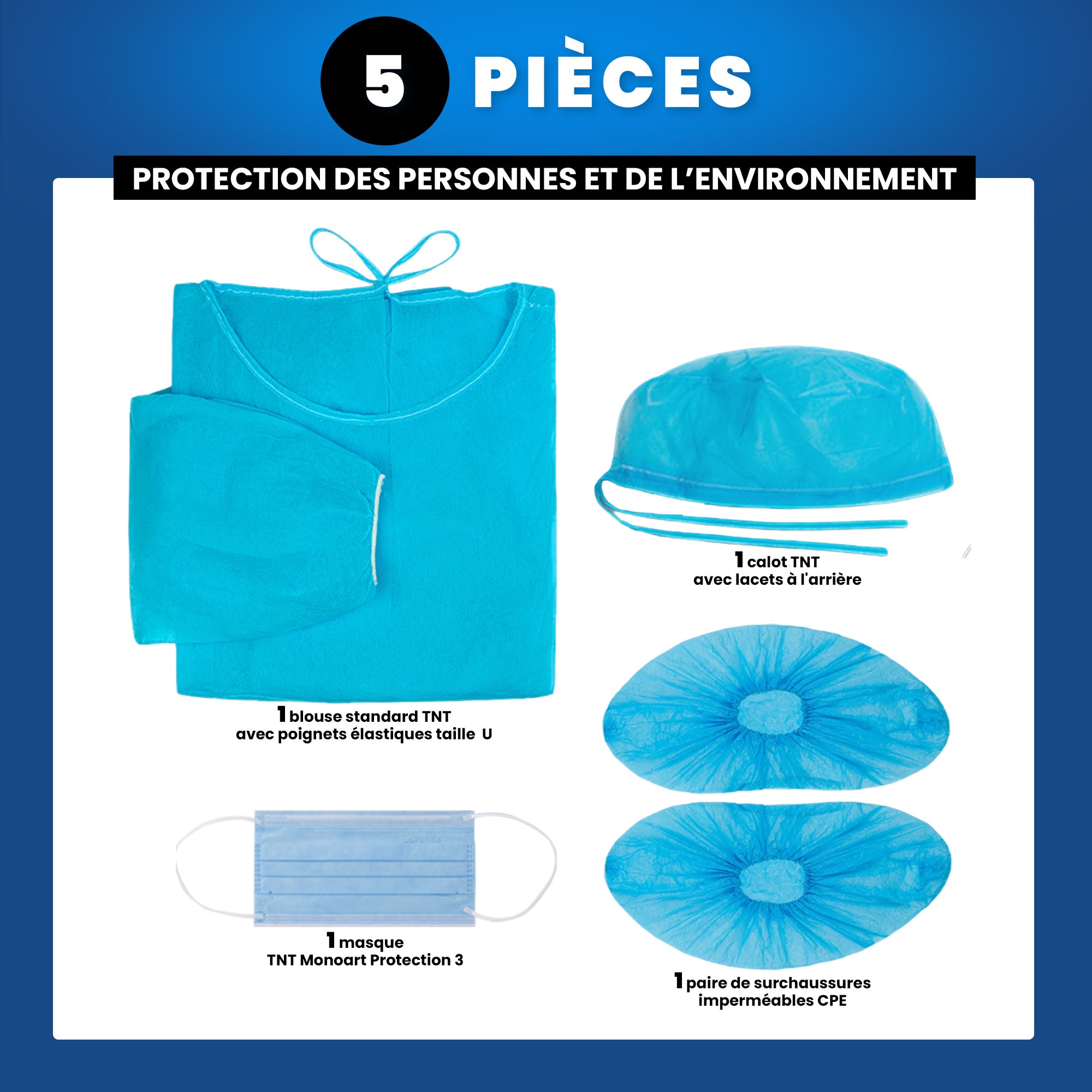 Set stérile de Protection Assistant(e) - Alle - 5 pièces