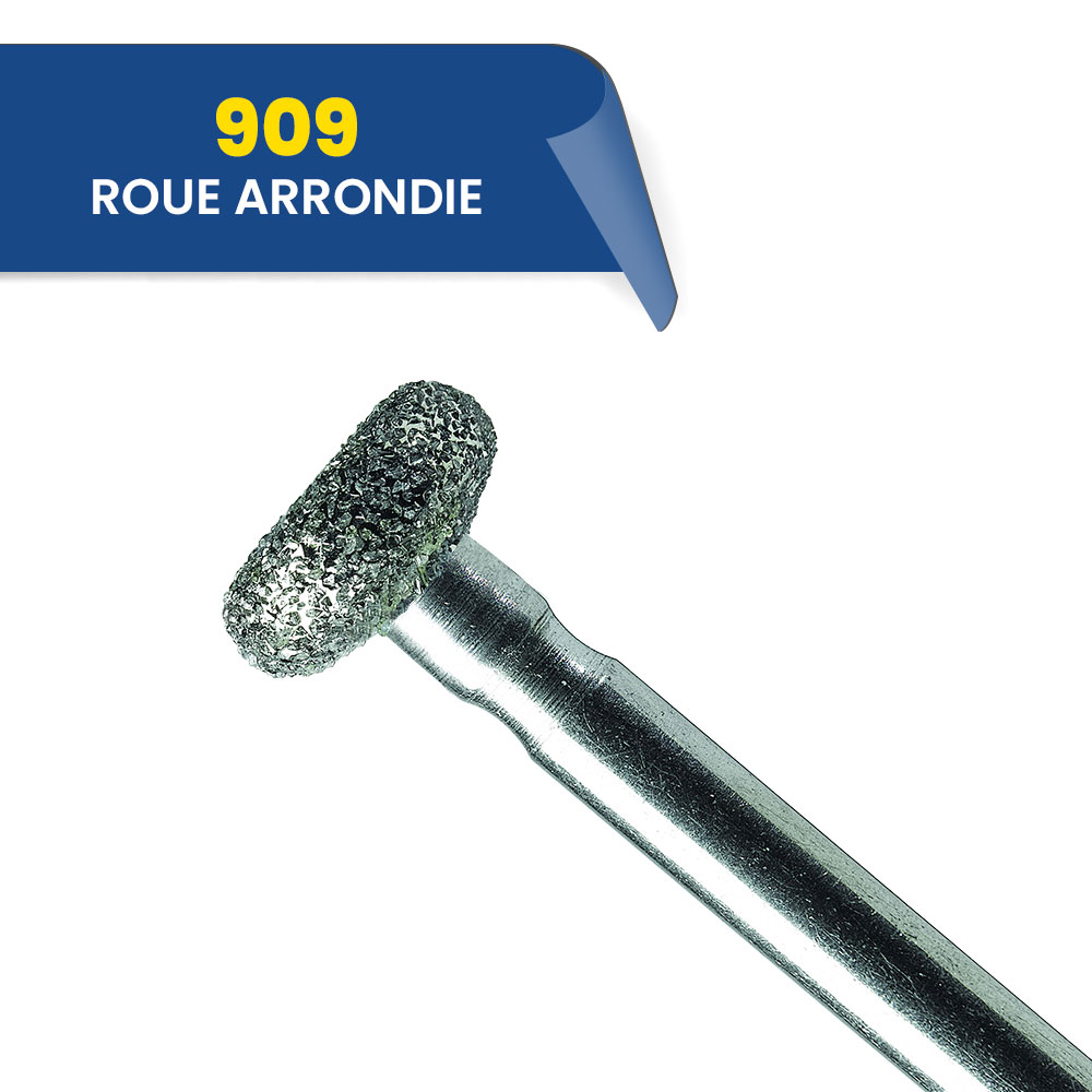 Fraise diamantée FG roue arrondie - stérile - 909 - 314 042C (bte de 25)