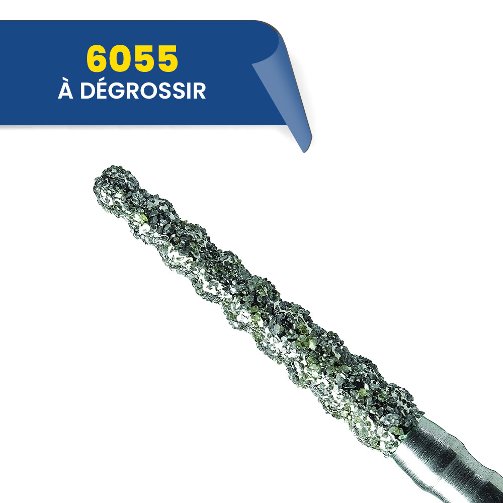 Fraise diamantée FG à dégrossir - stérile - 6055 - 314 018C (bte de 25)