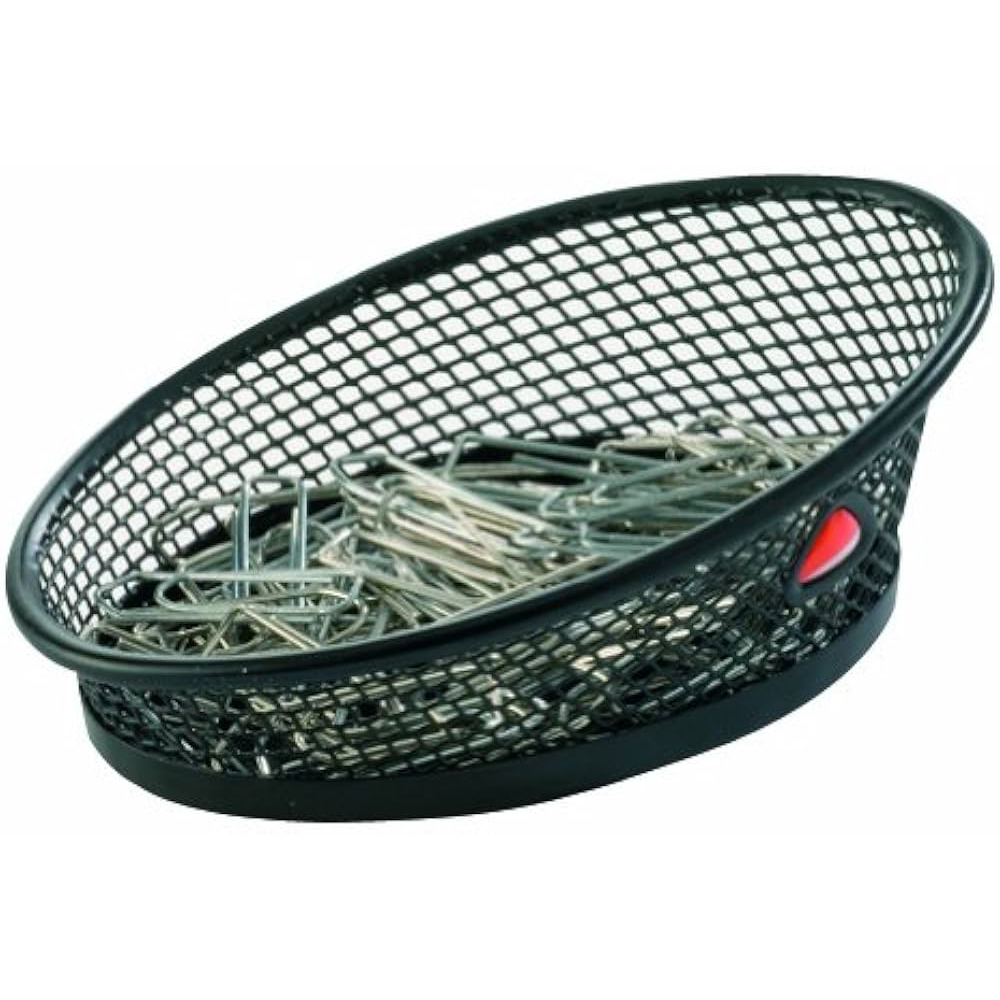 Pot à trombones perforé en métal noir