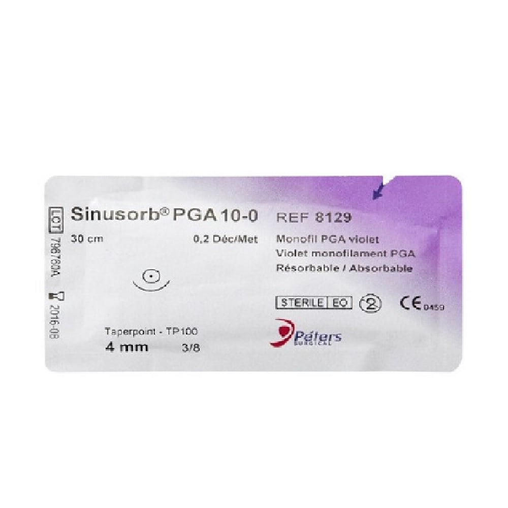 Suture Sinosurb 6/0  SP64DA 45 cm (12)