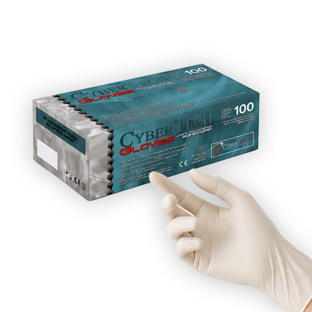 Gants latex poudrés SuperGrip - boîte de 100