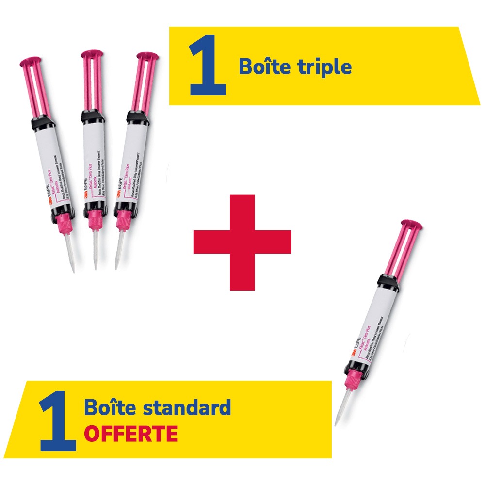 1 boîte triple Ketac Cem Plus Automix + 1 boîte standard Ketac Cem Plus Automix offerte