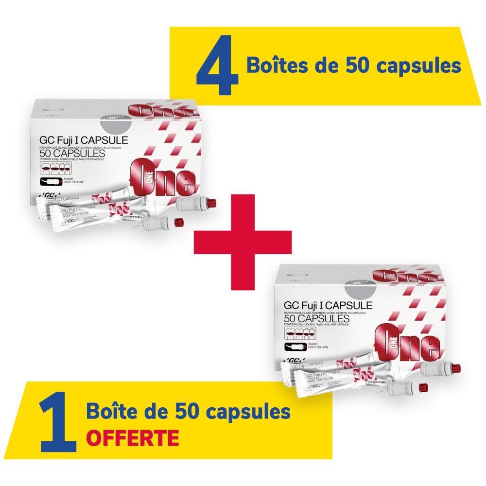 4 boîtes de 50 capsules Fuji I + 1 boîte offerte