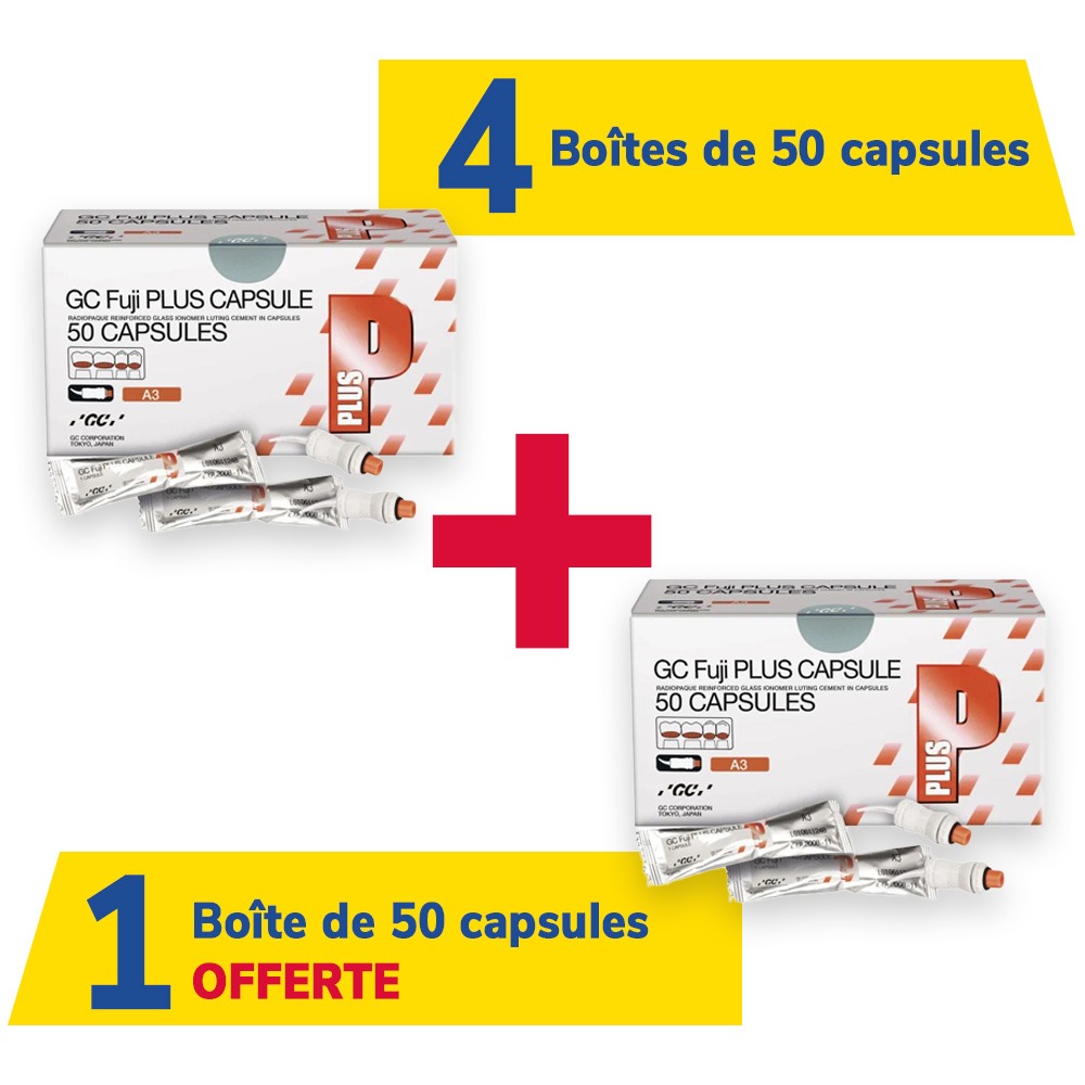 4 bo&icirc;tes de 50 capsules Fuji PLUS + 1 offerte