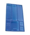Miniature Plateaux compartimentés  - bleu foncé - 28 x 18 cm  (400) 