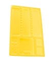 Miniature Plateaux compartimentés - jaunes -  28 x 18 cm  (400)