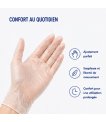 Miniature Gants vinyle sans poudre ambidextres MEDISTOCK - boîte de 100 - Taille S