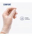 Miniature Gants vinyle sans poudre ambidextres MEDISTOCK - boîte de 100 - Taille S