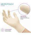 Miniature Gants latex non poudrés Micro-Touch Coated - taille M - boîte de 100