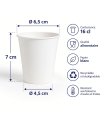 Miniature Gobelets en papier 16 cL - colis de 2000
