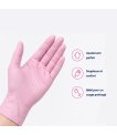 Miniature Gants Medi-Tril nitrile roses non poudrés - taille XS - boîte de 100
