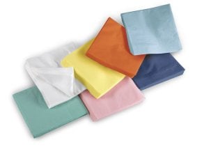 Serviettes couleur en papier plastique double épaisseur - 40 x 40 cm - pack de 2400