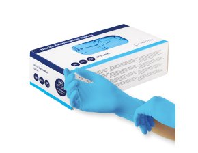 Gants nitrile bleu - boîte de 100