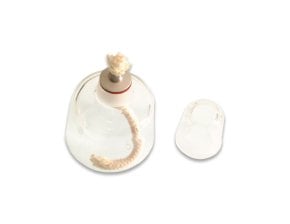 Lampe à alcool en verre