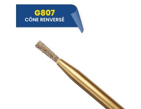 807 - Fraise diamantée cône renversé (bte de 5)