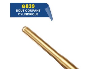 839 - Fraise diamantée bout coupant cylindrique (bte de 5)