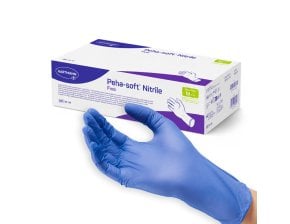 Gants en nitrile bleus Peha-Soft Fino - boîte de 150