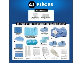Kit stérile d'Implantologie Premium - 42 pièces