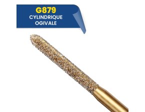 Fraises diamantées cylindriques ogivales G879 (bte de 5)