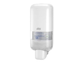 Distributeur savon et désinfectant blanc S4